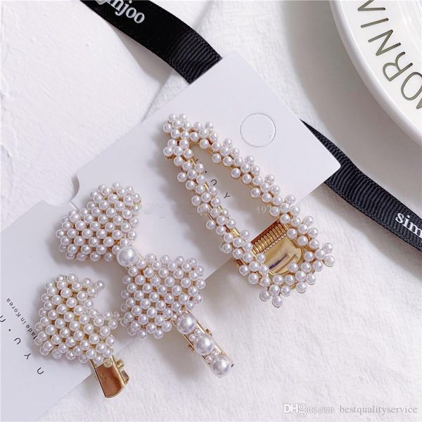 

3pcs/set women hairpins hair clips pearl bobby pins side bangs clips barrettes headwear for girls hair tool fashion accessories jewelry 2019, Golden;silver