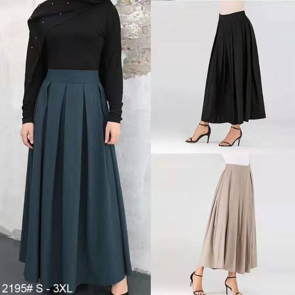 

malaysia muslim skirts for women pakistan pleated skirt dubai bangladesh islamic clothing jupe musulman ramadam vestidos arabes, Red