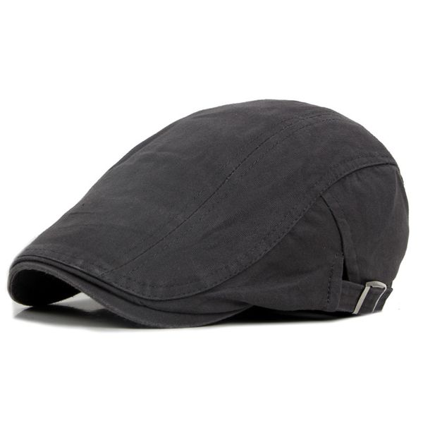 

2019 new couple 100%cotton breathable adjustable beret caps summer thin classic retro outdoor sunbonnet sun cap boina men caps, Blue;gray