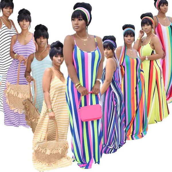 

women bodycon dress luxury designer braces skirt striped long dresses loose casual suspender skirt summer party dress club saled52208cz, White
