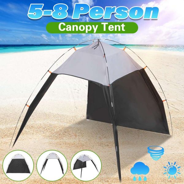 

5-8 person pergola windproof outdoor tent summer uv tarp sun shade camping fishing triangle beach cabana tent canopy portable