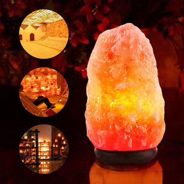 

himalayan salt lamp natural ionic rock crystal salt light air purifier dimmer with dimmer switch ac 85-260v