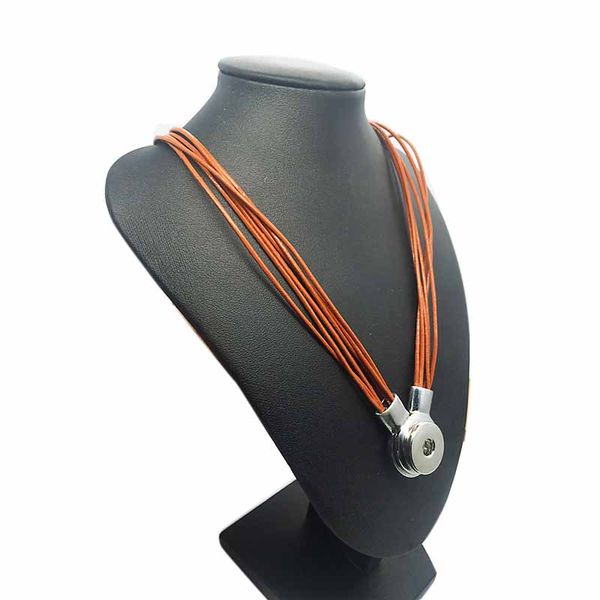

9 colors original 104 new genuine leather diy snap button charm magnetic clasp pendant necklace for women men fit 18mm button, Silver