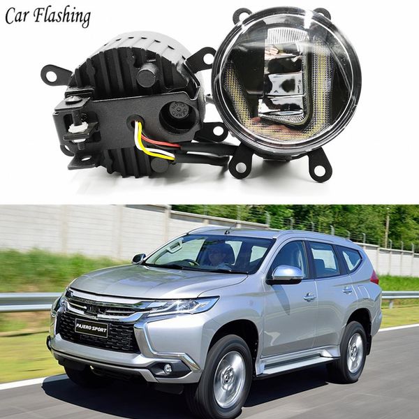 

3-in-1 functions led for mitsubishi montero pajero sport 2013-2018 drl daytime running light projector fog lamp with turn signal