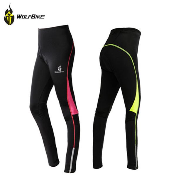 

wolfbike women's bike cycling riding clothing padded cushion tight pants trousers bicycle cycling tights long pants sportswear, Black