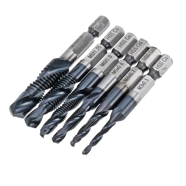 

brand new hrc89 m3-m10 combination drill tap bit set coated deburr countersink bits