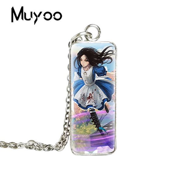 

selling jewelry wholesale jewelry 2019 new alice madness returns square necklace glass dome pendant handmade p jewelry, Silver