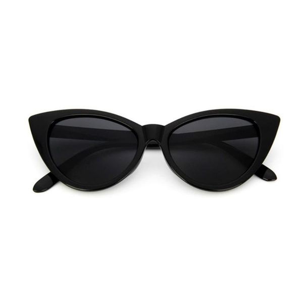 

sunglasses retro thick frame cat eye sunglasses women ladies fashionable mirror lens cateye sun glasses for female, White;black