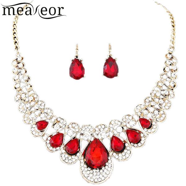 

women personality elegant collar necklace earring set fashion earrings jewelry party, wedding, everyday, Silver