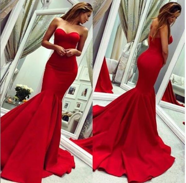 Red Sexy Mermaid Пром Платья Длинные 2019 Черные Девушки Африканские Дешевые Вечерние Платья Партии Платья Для Особых Случаев Abendkleider