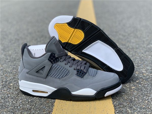 

new men 4s basketball shoes 4 cool grey designer luxury trainers athletic shoes sports sneakers with box
