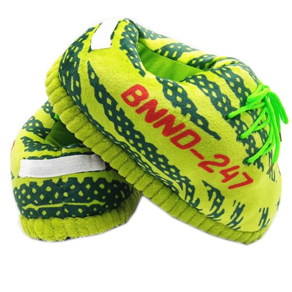 

women winter stripe slippers  35-43 warm home slippers women green indoor snug sneaker warm house floor slides, Black