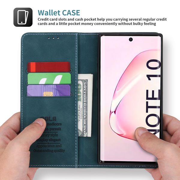 

wholesale leather cell phone cover pouch flip leather phone wallet case for samsung galaxy note10 case