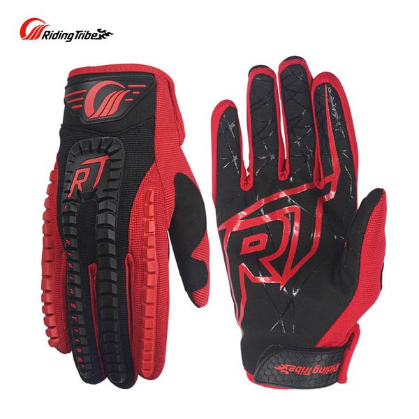 

genuine riding tribe motorcycle racing gloves summer downhill dh motocross motorbike glove luvas guantes shockproof touchscreen, Black