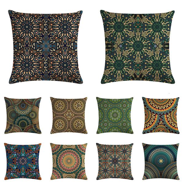 

18 «x18» геометрическая подушка обложка mandala мягкая подушка обложка декоративные диван наволочка наволочка наволочки подарки zy1106