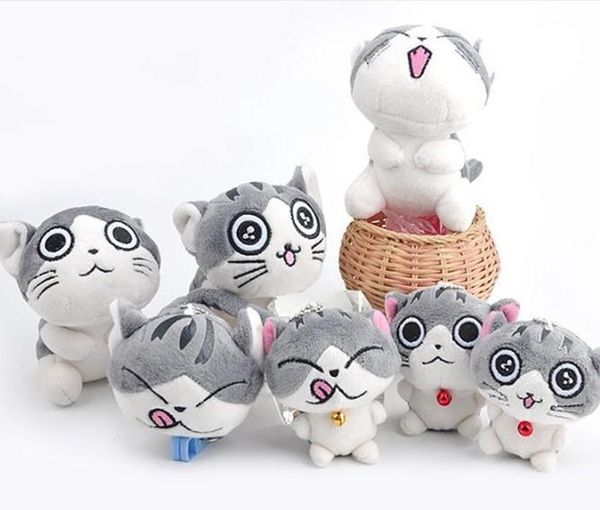 

kawaii cute cat meow collection mini plush stuffed dolls cute small pen dant plush toys for baby kids gift birthday (color: grey