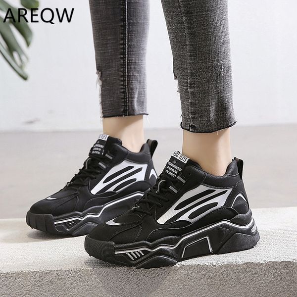 

2020 winter high-boots shoes sport scasual women shoes outdoor leisure sneakers light women's vulcanize, Black