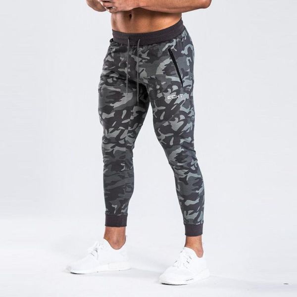 

new camouflage trousers pants sweatpant men's autumn and winter new selling fitness sports leisure beam mouth feet slimming, Black