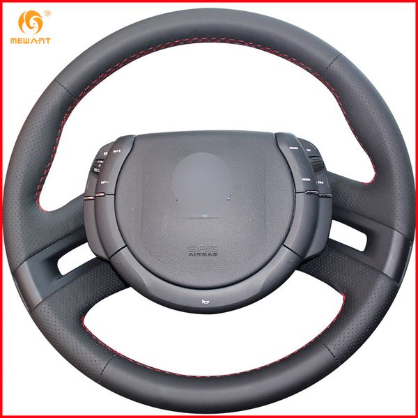 

mewant black artificial leather car steering wheel cover for c4 picasso 2007-2013 interior accessories parts