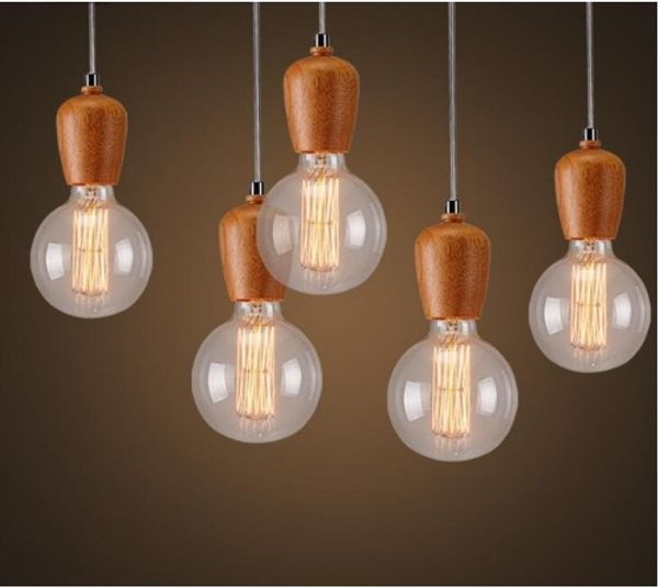 Wood Creative Chandelier Retro Fashion American Lights For Bar