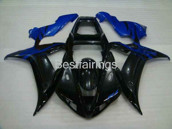 

injection molding fairing kit for yamaha r1 2002 2003 black blue fairings yzf r1 02 03 cr46