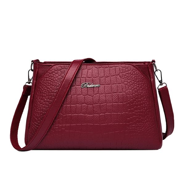 

women shoulder messenger bag elegant simple handbags women pu leather small zipper handbag soft face fashion retro college soft