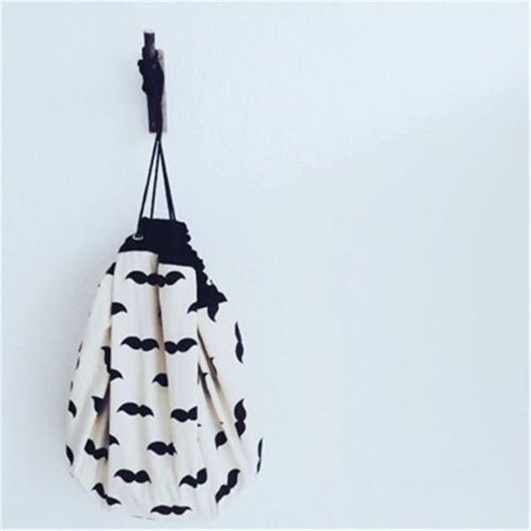 

large portable kids toys organizer shopping bags play mat drawstring toy shopping bags