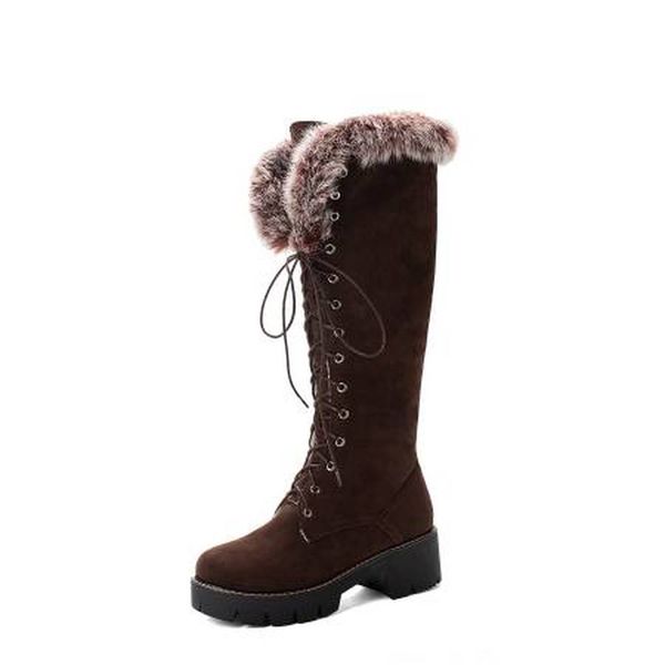

2019 keep warm snow women fashion platform thigh high over knee plush ladies warm winter boots f29, Black