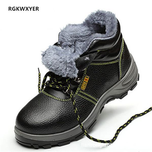 

men's cow leather casual shoes safety shoes labor insurance steel toe in work safety sneakers anti-smashing anti-piercing, Black