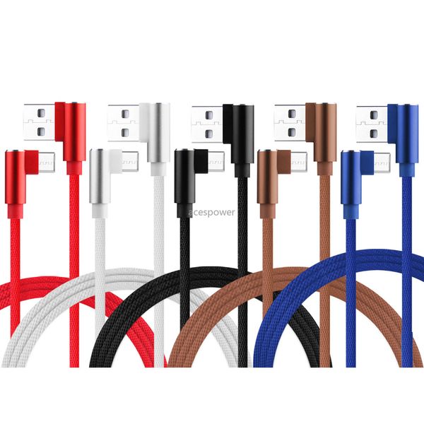 

90 degree usb cable charger cord data wire origin long 1m 2m 3m 3ft fast charge for samsung galaxy s20 ultra note 10 plus