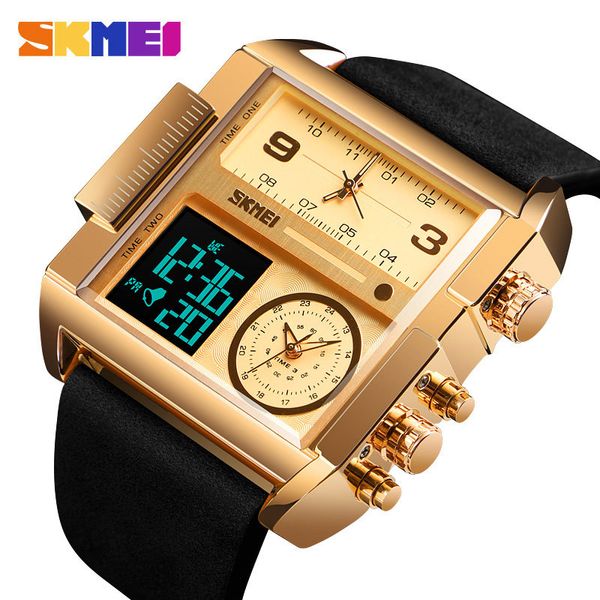 

skmei men sports watch luxury brand military wristwatch men quartz analog digital watches relogio masculino 1391, Slivery;brown