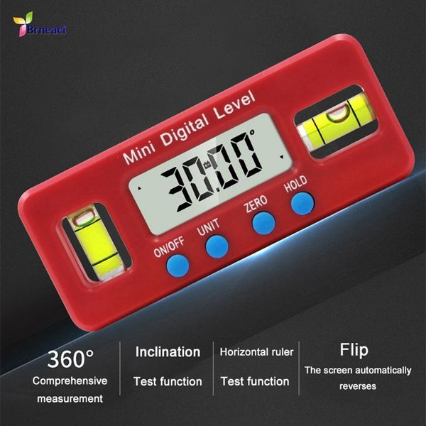 

mini led digital display 100mm horizontal floor ruler bevel inclination angle slope ruler measuring tools pocket electronic rule