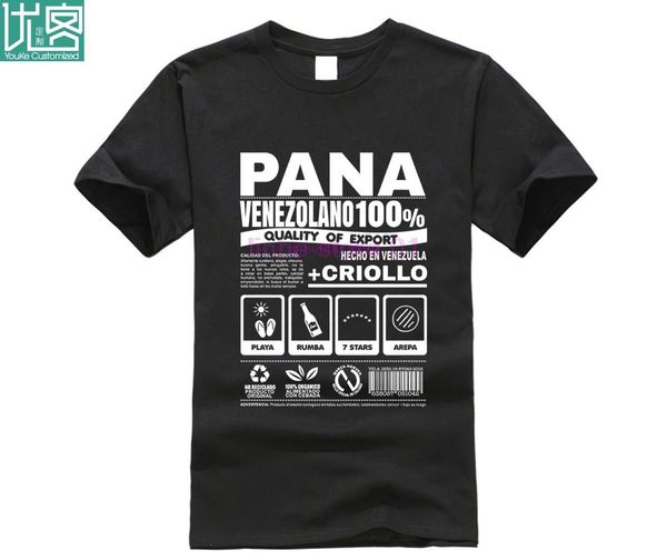 

mens pana venezolano - funny venezuela shirt printed summer style tees male harajuku fitness brand clothing, White;black