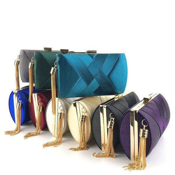 

clutch bag satin fashion fringe dress bride evening bag