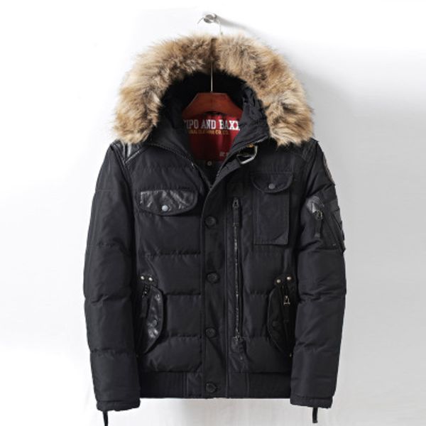 

new mens winter parkas with fur hood warm winter jackets men zipper thick padded long down jacket mens overcoat youth jackets, Black;brown