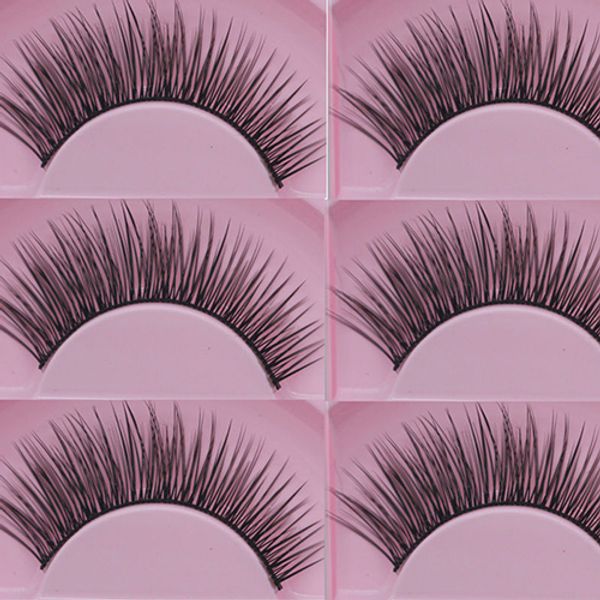 

2 pairs women natural cross eye lashes extension makeup long false eyelashes