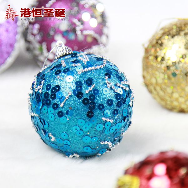 

sequins christmas ball 8cm (3.15") xmas tree decoration balls party wedding ornament supplies mcb056