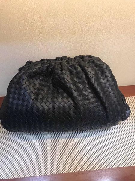 

designer clutch bag party wallet bag, ladies large pleated pillow bag black leather pouch handbag, welcome to visit