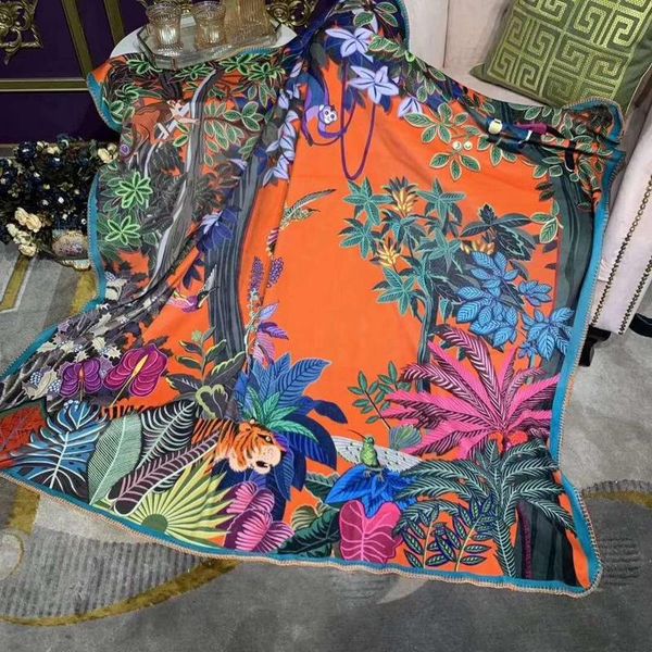 

raschel blanket spring/autumn home europe italy blanket classic velvet high-end french l palace printed throw