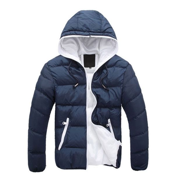 

2020 new casual brand white duck down jacket men autumn winter warm coat men's hooded outerwear male windproof parka blue red, Black