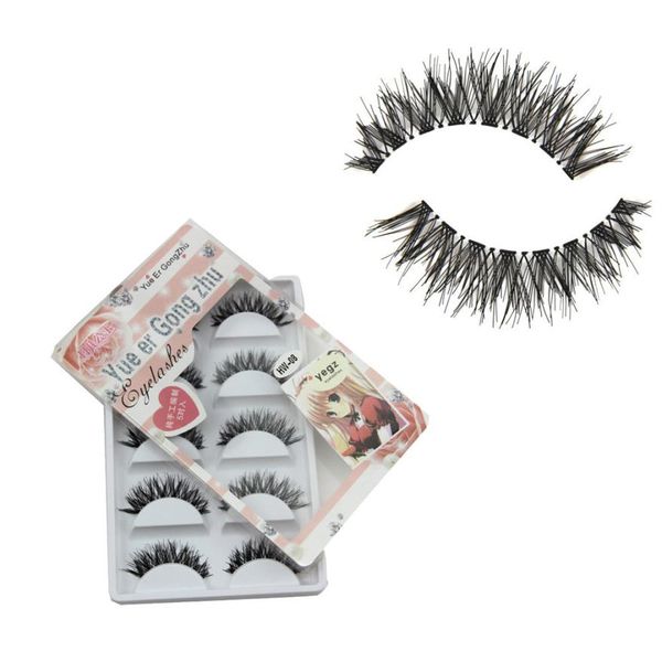

5pair/lot crisscross false eyelashes lashes plastic transparent terrier voluminous eye lashes levet dropship 40p1215g514