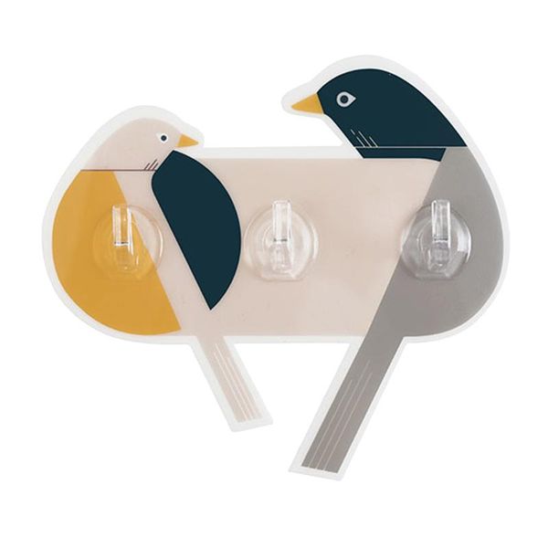

1pc home decorative hooks cartoon bird hooks no drilling wall hanger for hats towel clothes bag