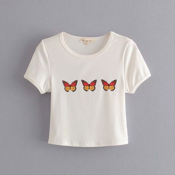 

2020 белых бабочки три бабочки короткой u21-32630 2020 белой футболки бабочка три бабочки короткого футболку u21-32630, White