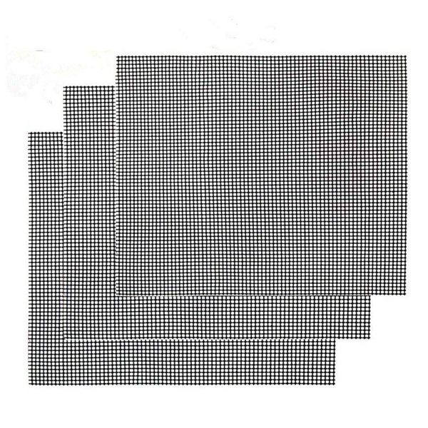 

3pcs bbq grill mesh mat non stick grilling mesh reusable heat resistant bbq ptfe grill mats for grilling barbecue