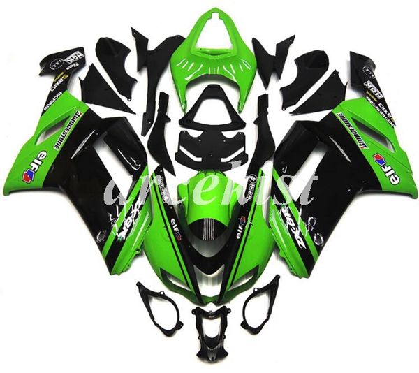 

4 gifts new abs motorcycle fairings kit fit for kawasaki ninja zx-6r zx6r 2007 2008 6r 07 08 body set custom green eif