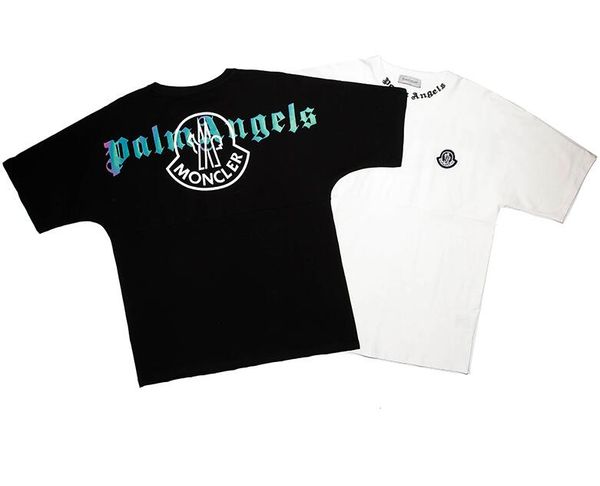 

2019 new tee mon men women embroidery letter logo palm reflective color printing t hirt hort leeve o neck t hirt whole ale xxl