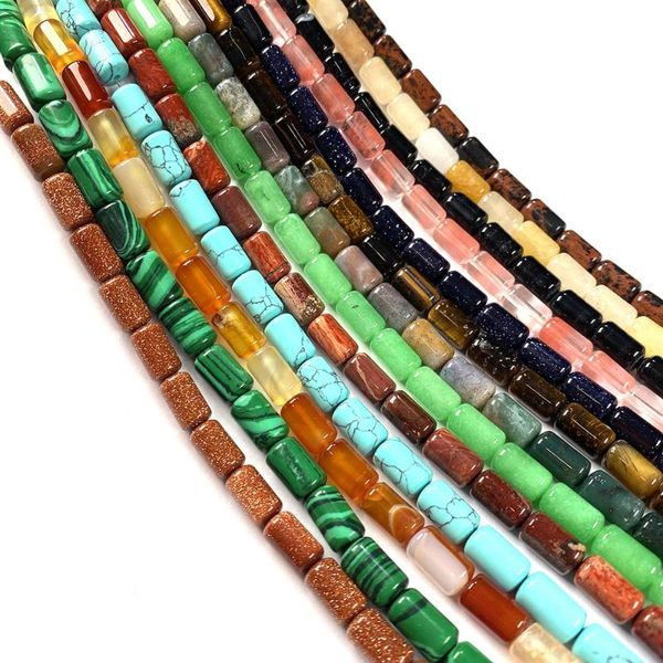 

натуральный камень сыпучие бусины цилиндрической формы агат кварцд для изготовления ювелирных изделий diy ожерелье браслет аксессуары размер