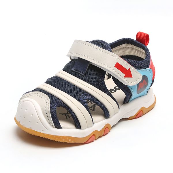 

new boy girl beach sandals fashion children slippers summer kids shoes resistance breathable soft antislip baby sandals, Black;red