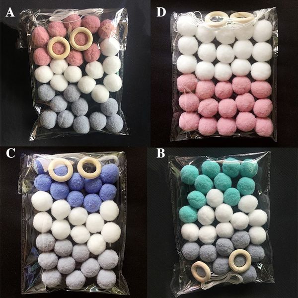 

30 hair balls scandinavian style home soft fitted children 's room girl house handmade wall felt ball decor hunging mascot