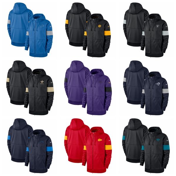 

Pitt burgh oakland new orlean minne ota lo angele lion jaguar ram viking aint raider teeler ideline performance full zip hoodie, Black